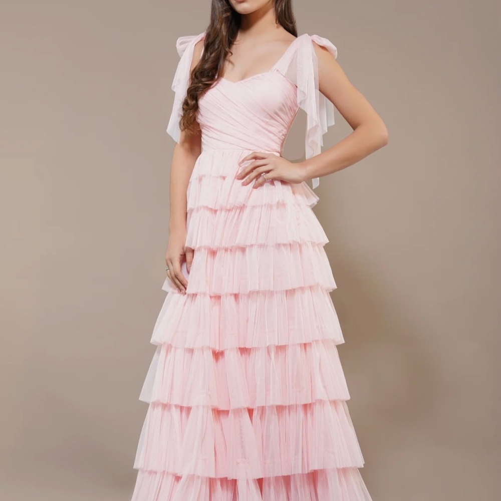 Chic Blush Tiered Maxi Dress